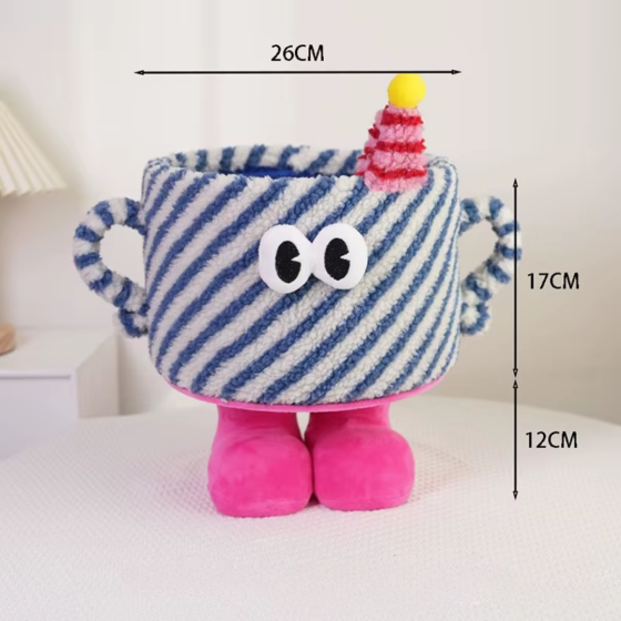 Кошик для іграшок плюшевий органайзер в дитячу кімнату м'який для речей та іграшок в дитяча кімнату синя Кам'янець-Подільський