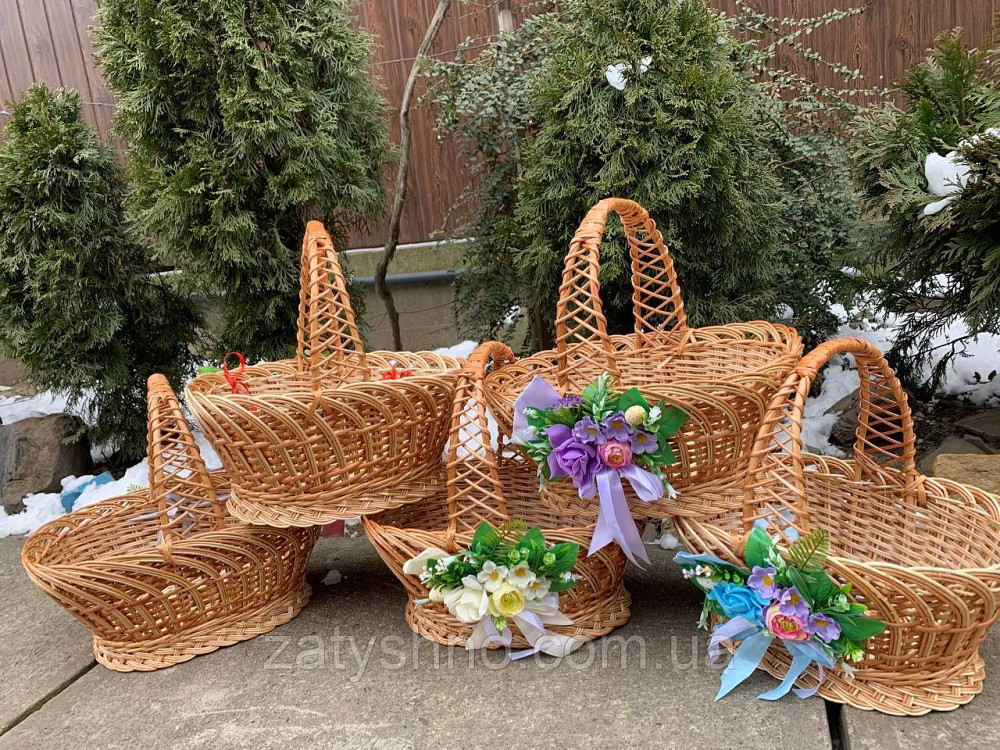 Кошик плетений з квіткою на Паску Київ - фото 4