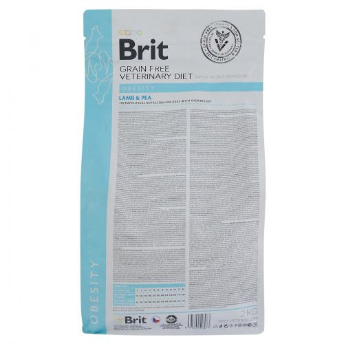 Корм сухий Brit Grain Free VetDiet Dog Obesity для собак для корекції ваги беззерновий з ягням індичкою та горохом 2 кг Київ - фото 6