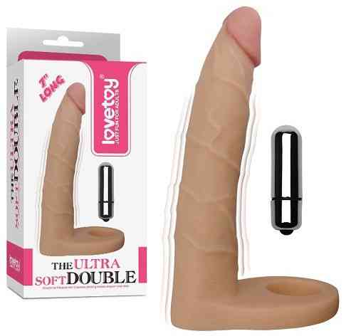 Насадка для подвійного проникнення - The Ultra Soft Double Vibrating 7" Sex Aura Київ