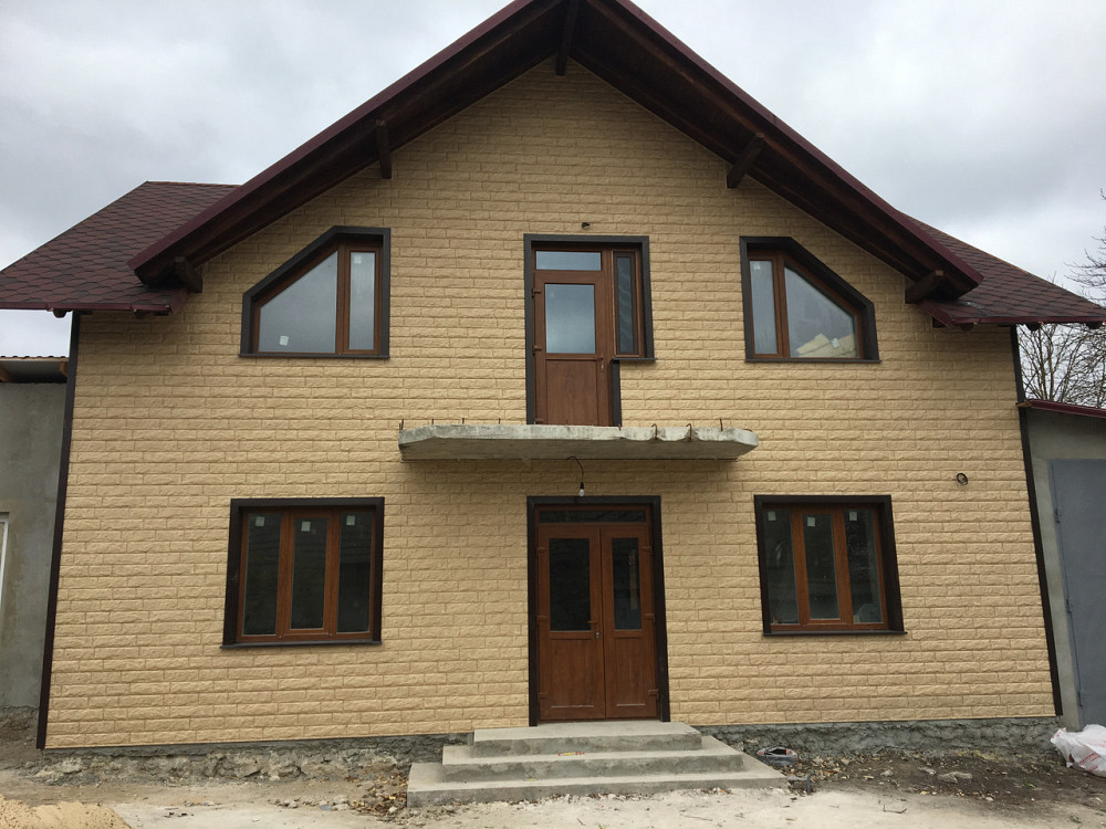 Сайдинг Стоун-Хаус Камень Золотистый (двойной замок) 3025х225 мм Днепр - изображение 8