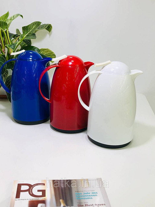 Термос «Датч» 1000 мл скляна колба пластиковий корпус утримання тепла до 12-24 годин білий Київ - фото 3