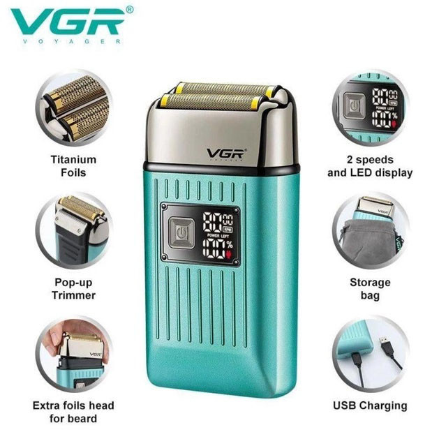 Бритва для бороды электронная VGR, Портативная мужская профессиональная бритва Портативная EQ-25 Львов - изображение 8