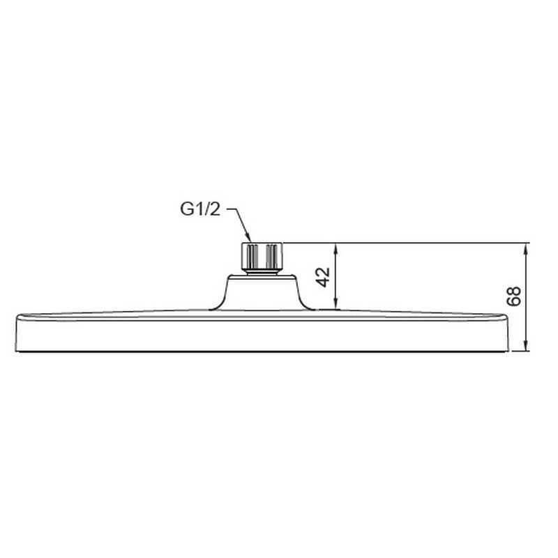 Потолочная душевая лейка Koer KP-0402-05-OH 310x200 мм (KR4986) - Круглая форсунка высокого давления Харьков - изображение 2