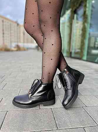 Olli Черевики жіночі OLLI чорні натуральна шкіра зимові высота 10см размер 39 (3256) Коломия