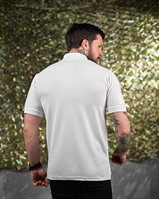 Тактична футболка поло чорна + біла ДЛ7056 Одеса - фото 6