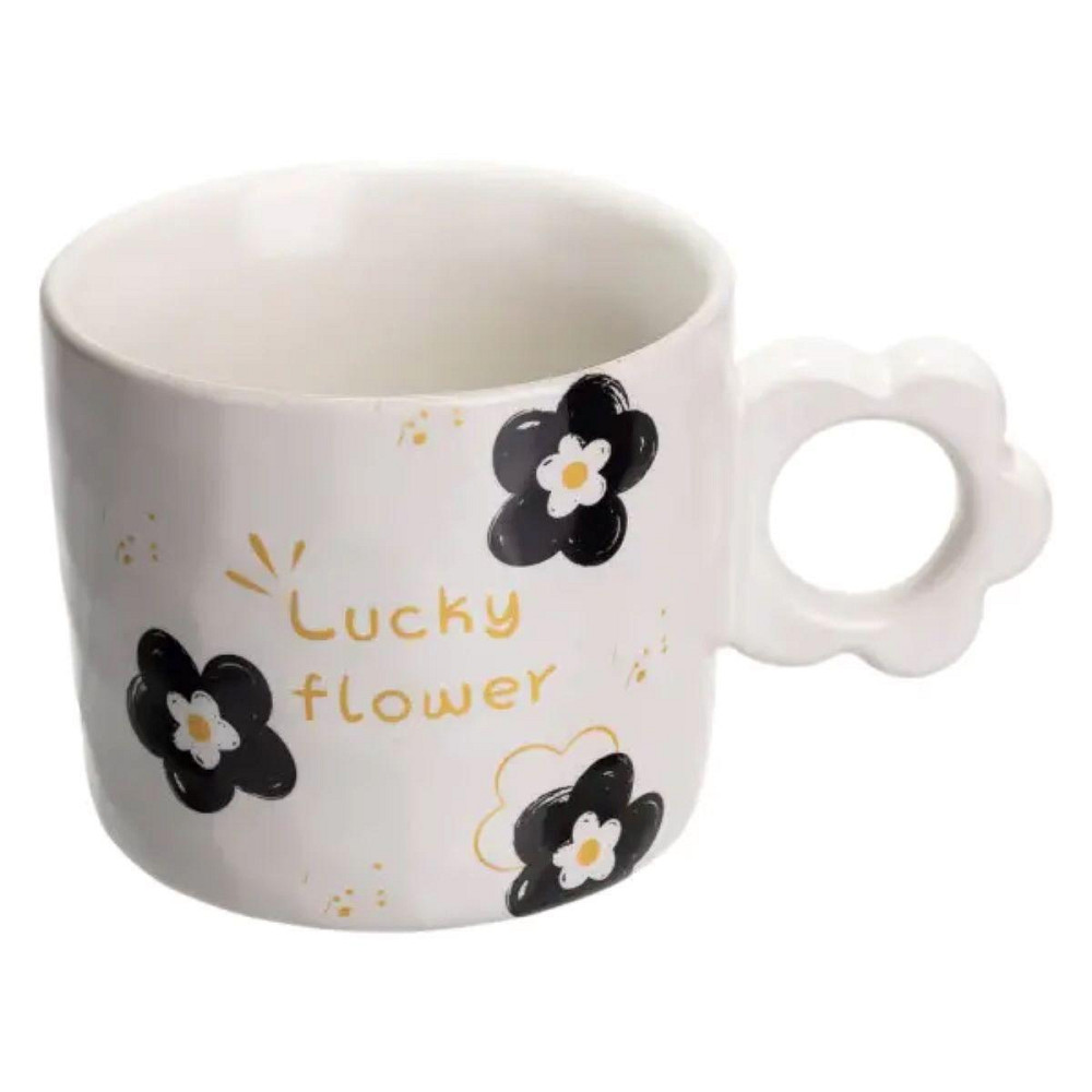 Чашка для чаю та кави порцелянова Lucky Flower 250 мл гарна оригінальна на подарунок Біла FM-14D Київ - фото 5