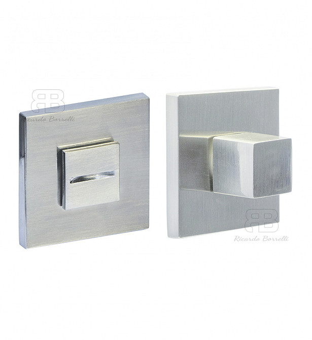 Сантехнічний фіксатор Ricardo Borelli модель Quatro BK SB Брошуване срібло Київ - фото 1