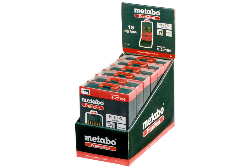Набір свердл по металу HSS-TiN Metabo 19 шт. (627156000) Коломыя - изображение 3
