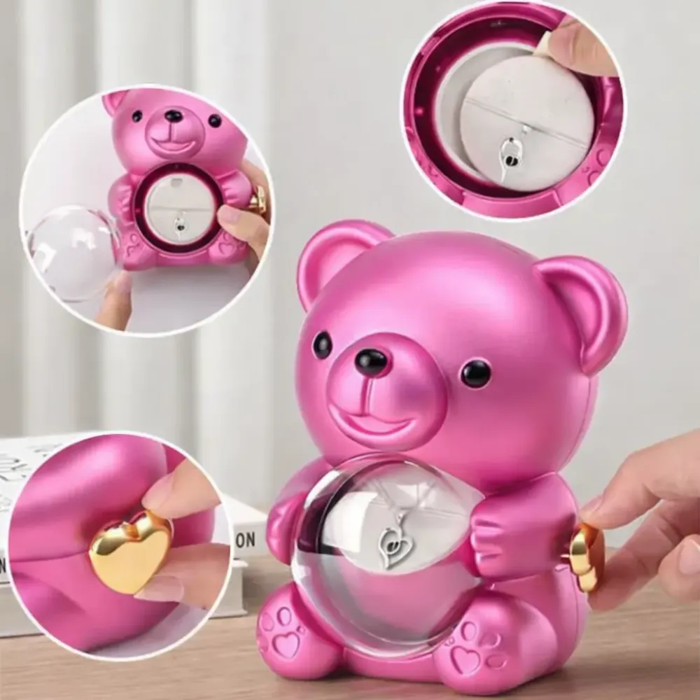 Gemei Вращающаяся шкатулка-медведь с розой в колбе Коломыя - изображение 3