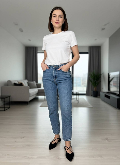 Туфлі жіночі Meideli 2806-1 slingback човники з перехресними ремінцями чорні, 38, 24,9 см Київ - фото 6