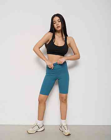 Велосипедки жіночі в рубчик Nicoletta 10075 XXL, Темно-бірюзовий Київ