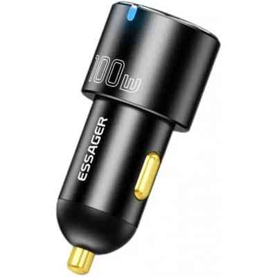 Зарядний пристрій Essager 1xUSB-C 100W + 1xUSB black (ECCAC-QTZ01) Вінниця
