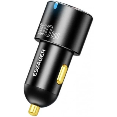 Зарядний пристрій Essager 1xUSB-C 100W + 1xUSB black (ECCAC-QTZ01) Вінниця - фото 2