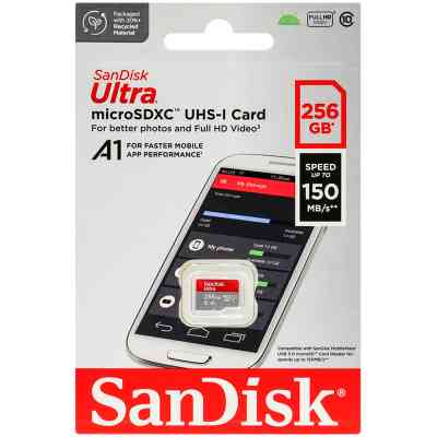 Карта памяти SanDisk 256GB microSD class 10 UHS-I Ultra (SDSQUAC-256G-GN6MN) Винница