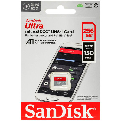 Карта памяти SanDisk 256GB microSD class 10 UHS-I Ultra (SDSQUAC-256G-GN6MN) Винница - изображение 3