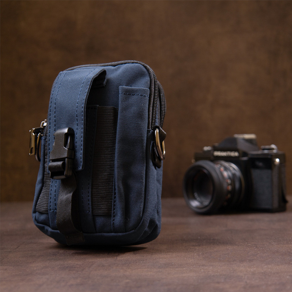 Сумка на пояс нейлон Vintage 20649 Синя Київ - фото 4