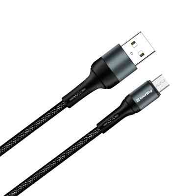 Дата кабель USB 2.0 AM to Micro 5P 1.0m nylon black ColorWay (CW-CBUM045-BK) Винница