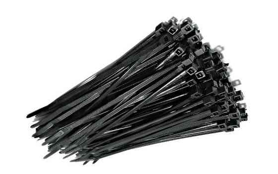 Хомут пластиковий 4*300 мм чорний, 100 шт Харків