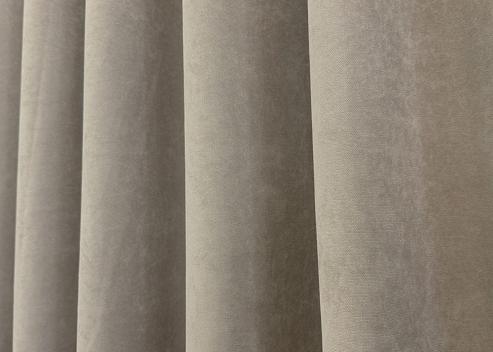 Комплект готових штор VR-Textil Мікровелюр Petek YL № 1708ш Тауп 150х295 см 2 шт (33-0607) Київ - фото 7