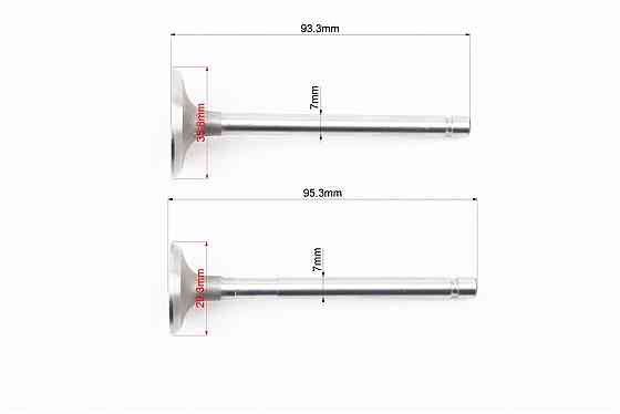 Клапан впускний (h-95; D-35,8; d-7), випускний (h-95; D-29,3; d-7) к-кт 2шт 186F Київ