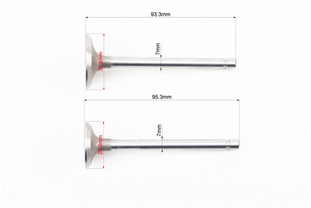 Клапан впускний (h-95; D-35,8; d-7), випускний (h-95; D-29,3; d-7) к-кт 2шт 186F Київ - фото 2