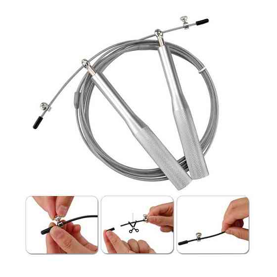 Скакалка швидкісна для кросфіту "Blow" NE-BL-4790 чорна 3 м Вінниця