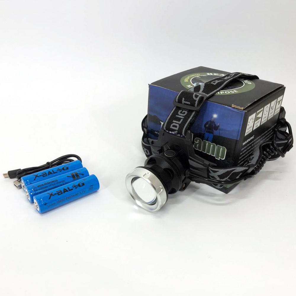 Фонарик на голову для роботы Bailong, Фонарь на голову для гаража и дачи Фонарь налобный строителя KS-96 Львов - изображение 5