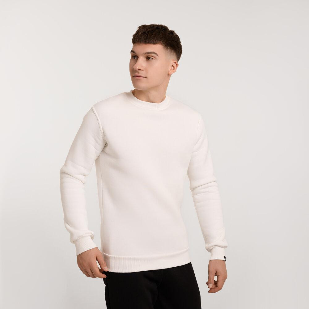 Світшот чоловічий однотонний молочний Pobedov 007 ЗИМА Київ - фото 7