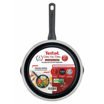 Сковорода Tefal Day by Day з кришкою 24 см (B5580423_SET) Винница - изображение 2