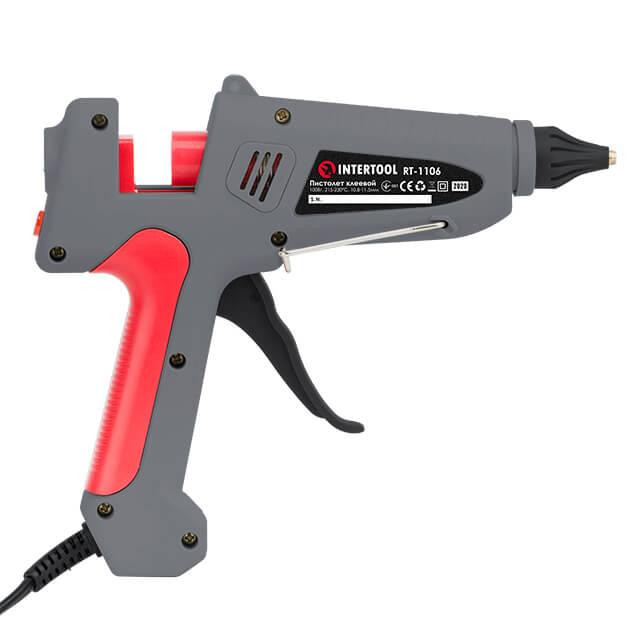 Пістолет клейовий 100(300) Вт, 215-230°C, під стрижні 10,8-11,5 мм, 13-30 г/хв INTERTOOL RT-1106 Київ - фото 4