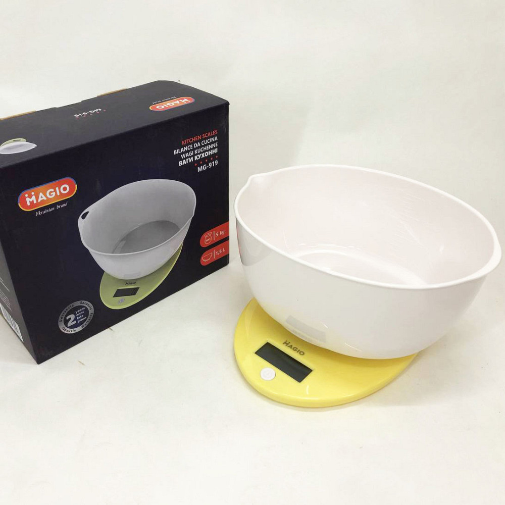 Кухонні ваги для продуктів домашні Magio, Ваги кухонні з чашею на батарейках Точні для кухні HC-32 Івано-Франківськ - фото 3