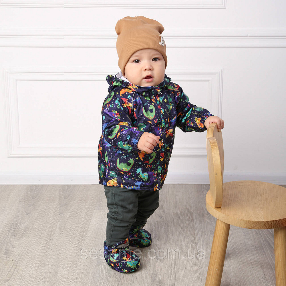 Дитяча Куртка-парку демісезонна Динозаврі у космосі Харків - фото 7