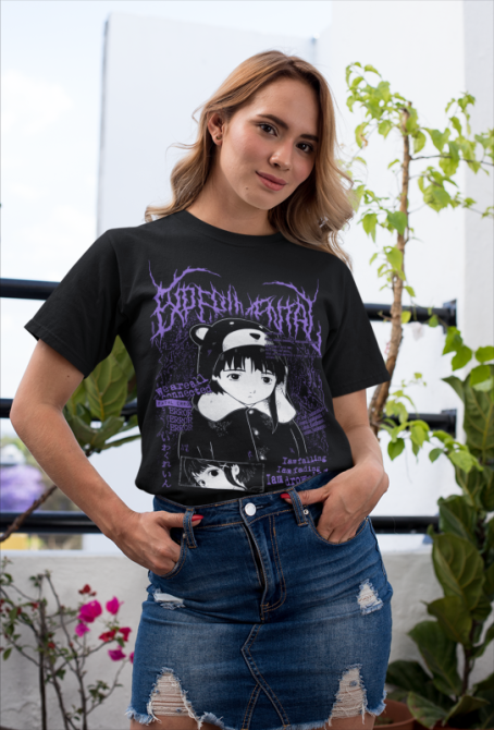 Футболка для мальчика аниме Сериал Експериментс Лаин Лаин оверсайз (рост от 165 до 180 ) Черний AnimeJ0108m Днепр - изображение 3