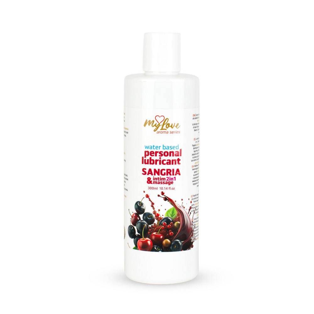 Водный лубрикант 2в1 для интимной близости и массажа MyLove Aroma Series Sangria (Сангрия), 300 мл Sex Aura Киев - изображение 2
