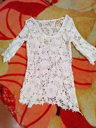 Пляжное кружевная туника белый Киев