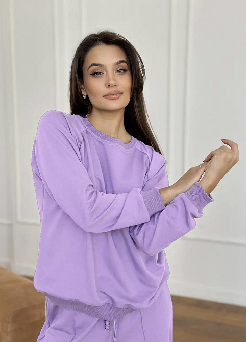 Свитшот женский однотонный Сиреневый 46/48 Харьков - изображение 1