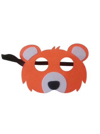 Детская маска на лицо Мишка one size оранжевый Киев