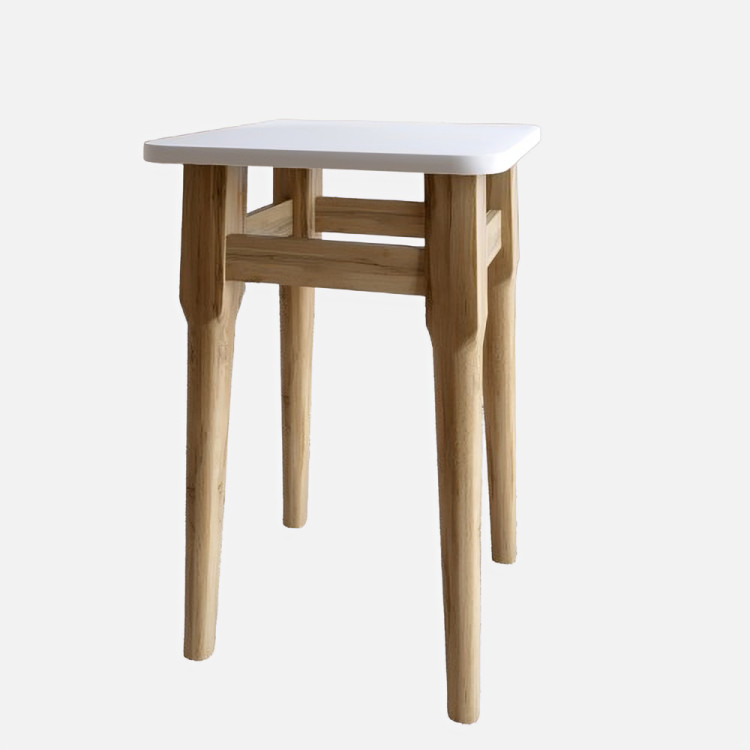 2 табурети на кухню Маямі кромка ПВХ 2 мм Німфея Альба (білий) (LION-041256) ТОП Дніпро - фото 2