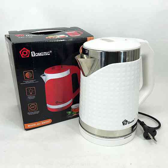 Чайники металлические из нержавеющей стали Domotec MS-5027 2000 Вт 2.2 л, Бытовой чайник для кухни EZ-39 Львов