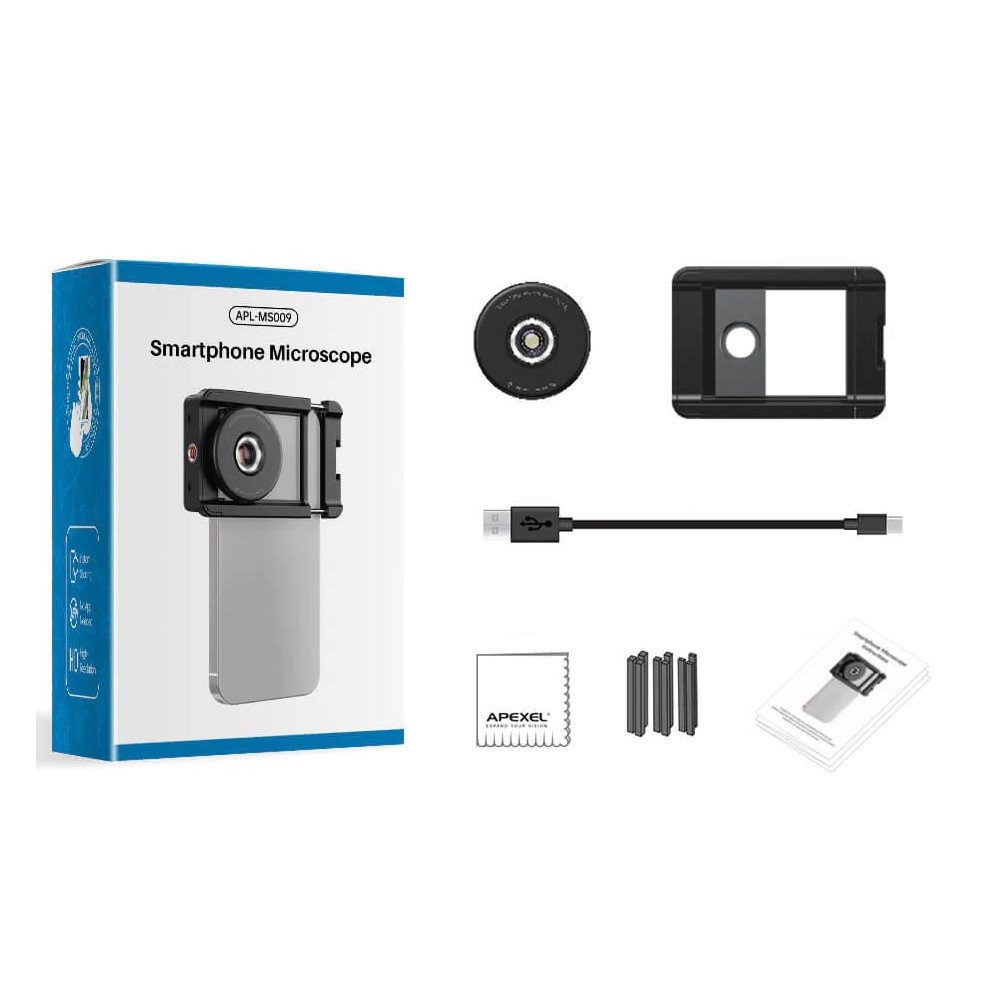 Мікроскоп для телефону 100x12.5мм Apexel MS009 SBR Київ - фото 5