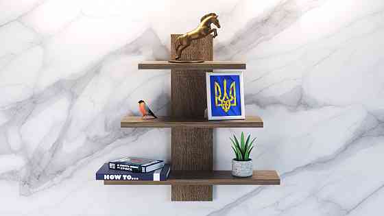 Полка навесная ПН-1, Дуб Сонома Трюфель, 500/140/500 Львов