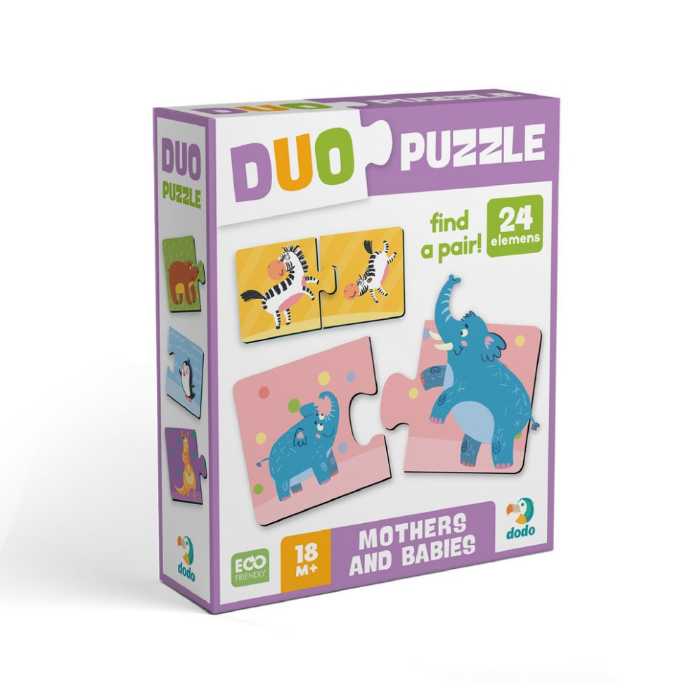 Дитячий пазл "ДУО-Мама і малюк" 300692, 24 елемента Вінниця - фото 2