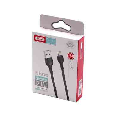 Дата кабель USB 2.0 AM to Lightning 1.0m 2.1A black XO (XO-NB200-L-1-BK) Вінниця