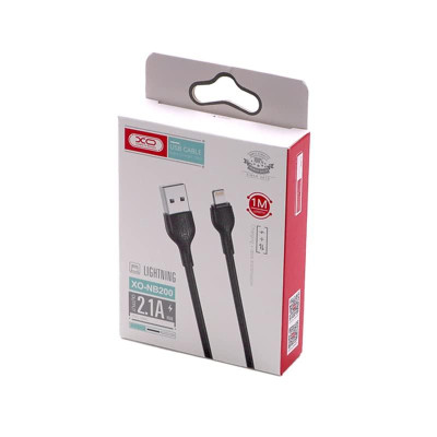 Дата кабель USB 2.0 AM to Lightning 1.0m 2.1A black XO (XO-NB200-L-1-BK) Вінниця - фото 3