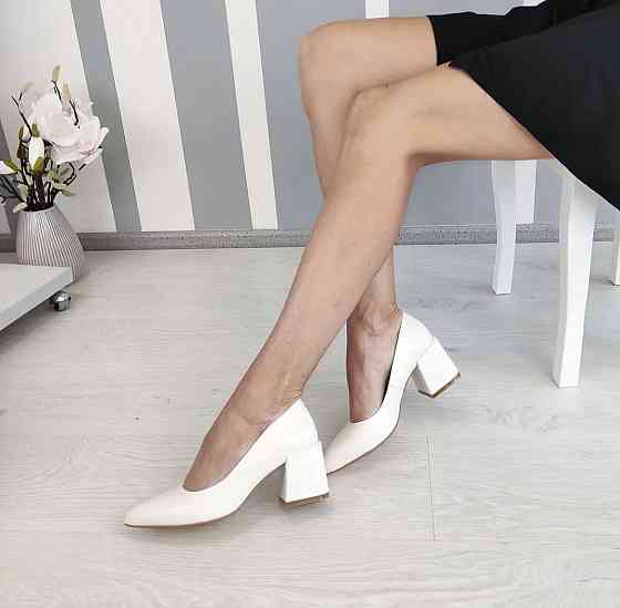 Nivelle Туфлі жіночі NIVELLE білі натуральна шкіра каблук 6 см 36-40 (1982/6057-6064) Коломия