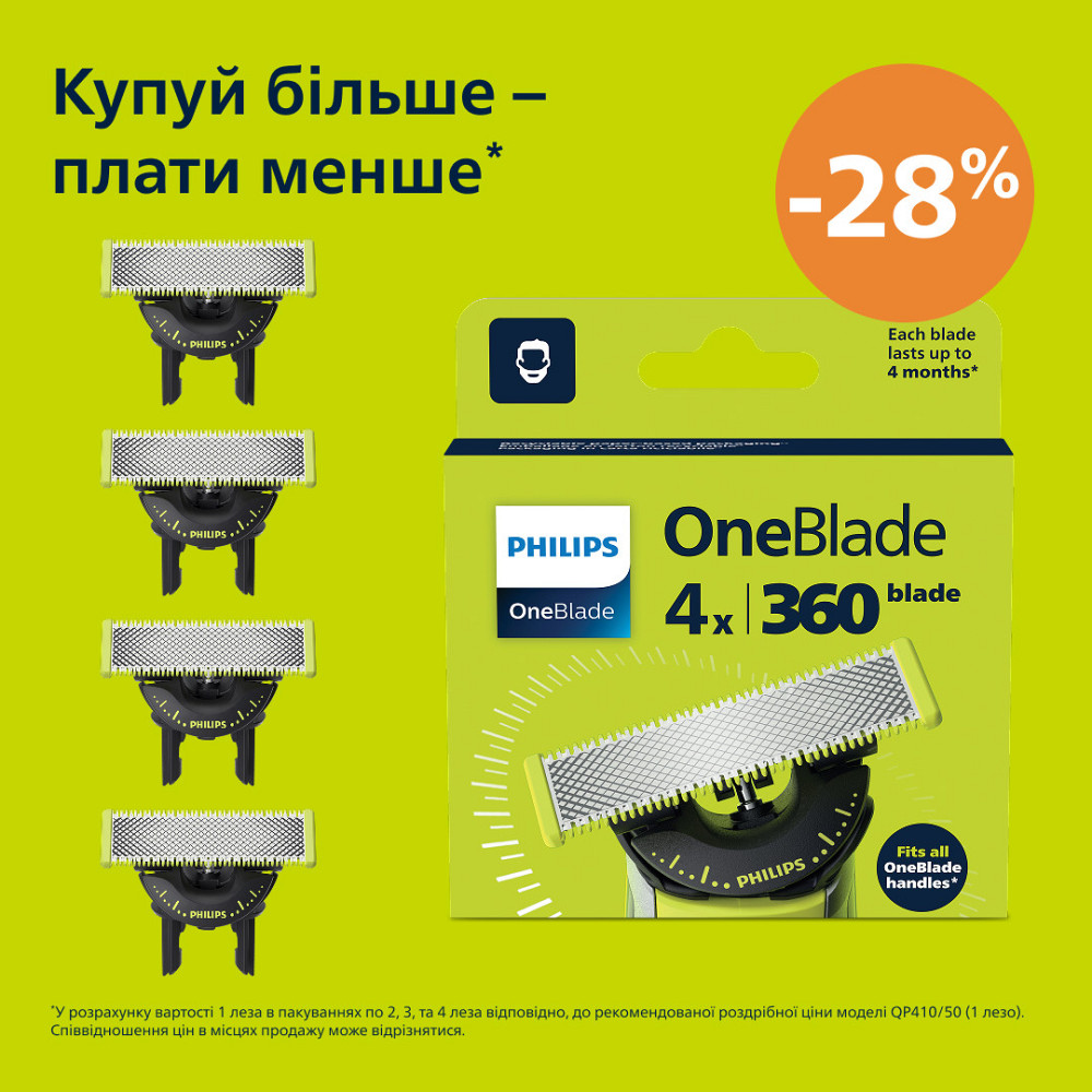 Змінне лезо Philips QP440/50 ( Сріблястий ) Харьков - изображение 12