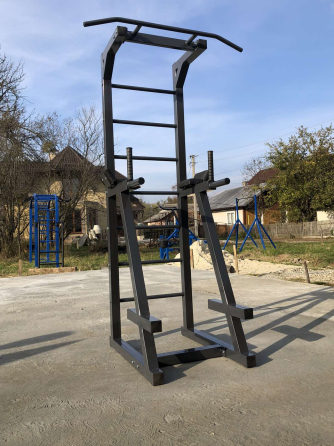 Турник + пресс + брусья шведская стенка 60х60 мм KZ-809 Черный Спортивные стенки и турники для дома разборная Киев