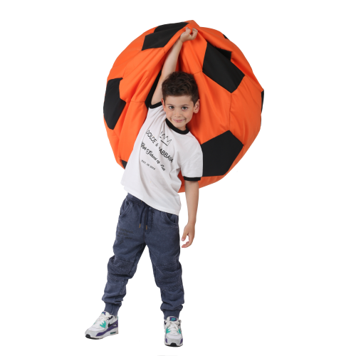 Крісло-мішок М'яч Хатка середній Помаранчевий з чорним Київ