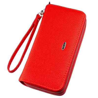 Гаманець Kivi З зернистої екошкіри Яскраво-червоний (19044) Вінниця